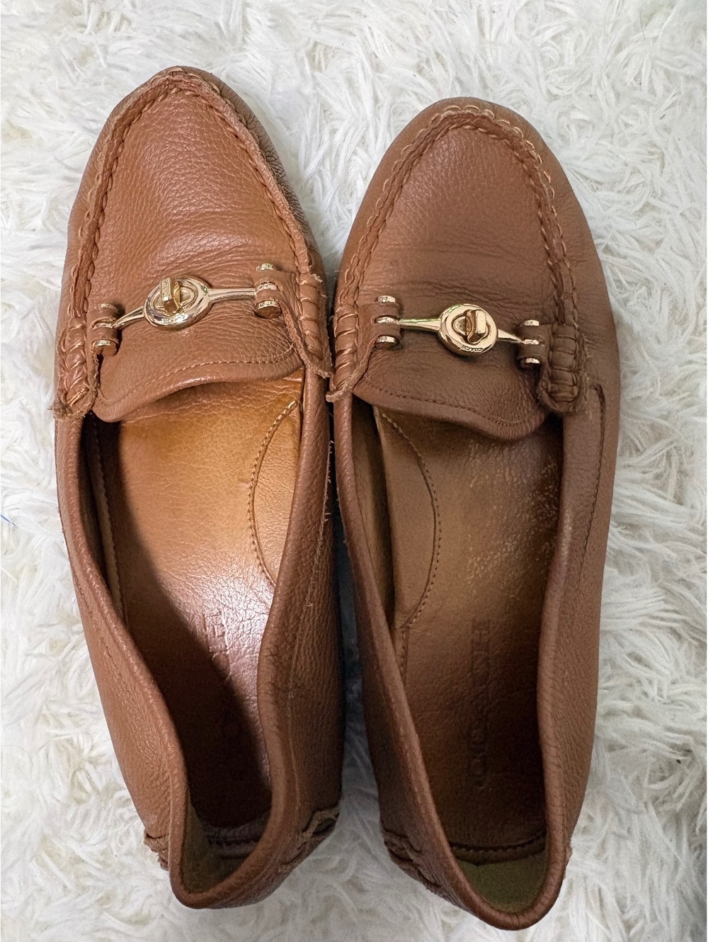 Coach Arlene Brown Leather Loafers Size 7.5B